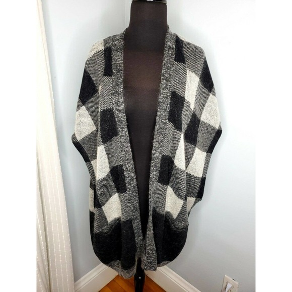 BANANA REPUBLIC Buffalo Check Mohair Cardigan - Picture 2 of 9